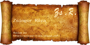 Zsingor Róza névjegykártya